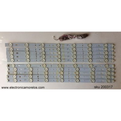 KIT DE LED PARA TV / SCEPTRE (10 PIEZAS) / CRH-K503535T0514R39U-Rev1.0 / CRH-K503535T0514L39U-REV.1.0 / PANEL V500HJ1-PE0 / MODELO X505BV-FMQR